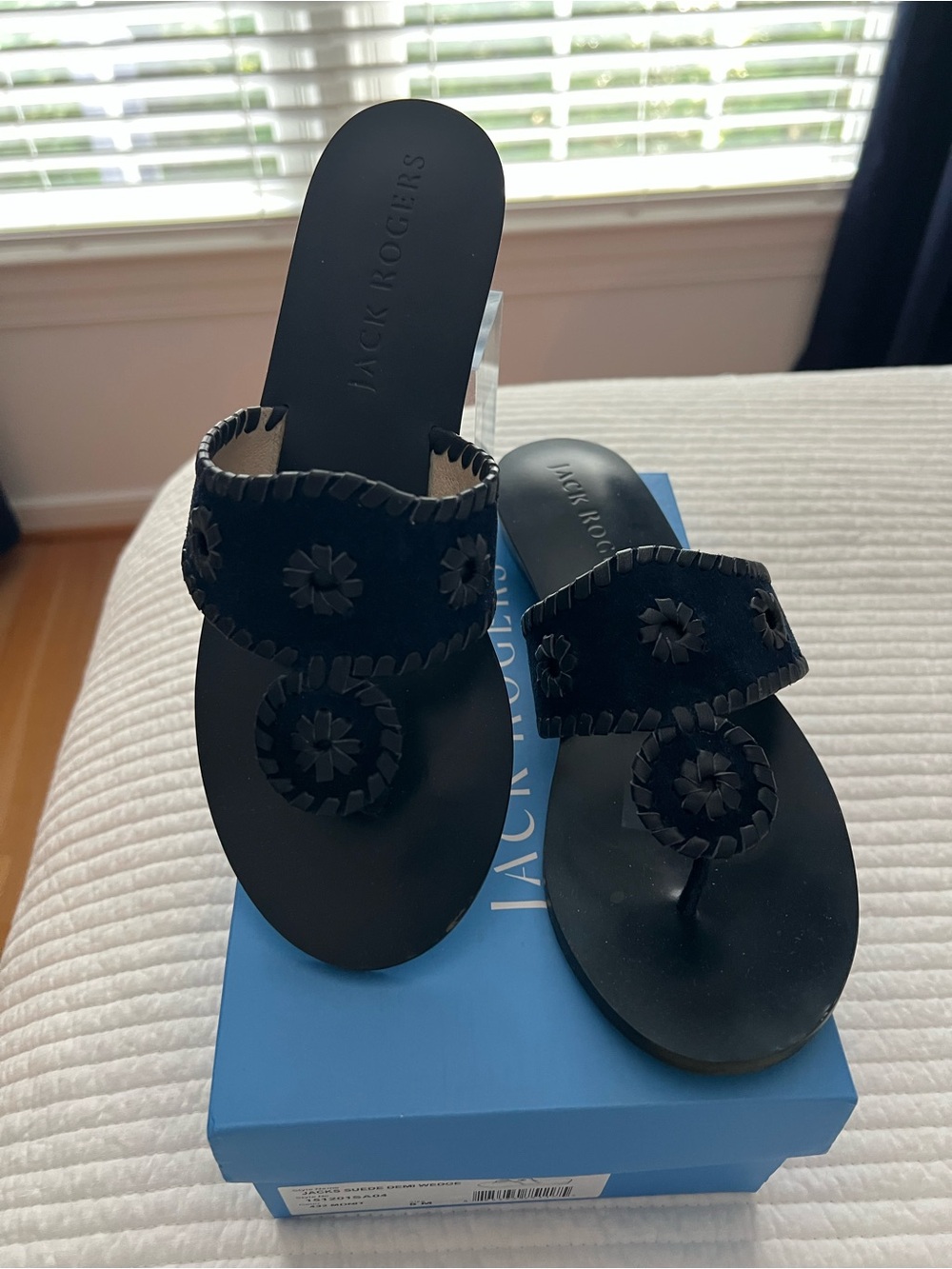 Jack Rogers Navy suede sandal